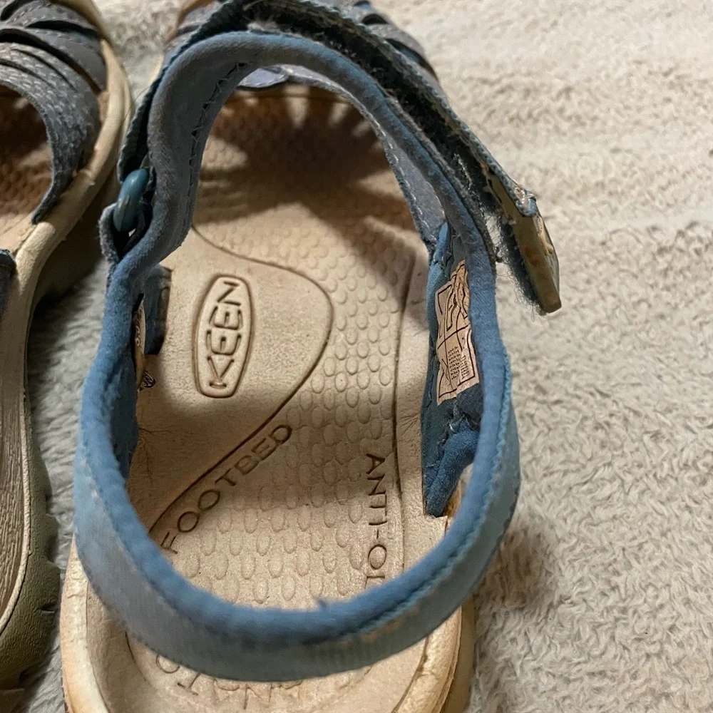 Keen Blue Sandals with Adjustable Strap and Cutout Design 5.5 - Picture 9 of 13